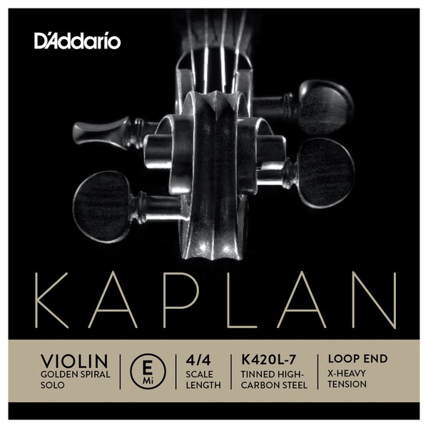 Daddario Kaplan Golden Spiral Solo Violin E String, Loop, Extra Heavy