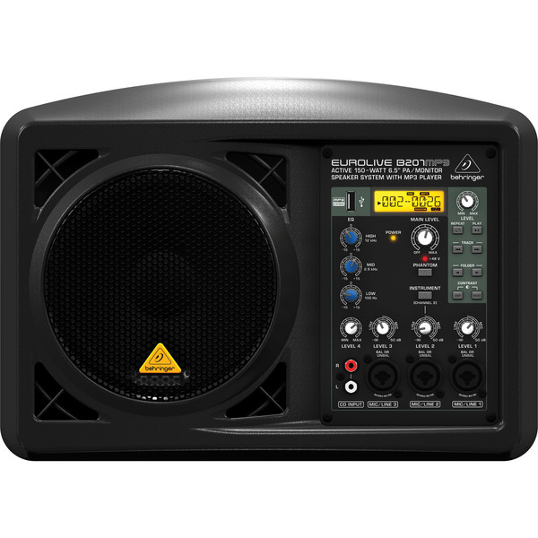 Behringer B207 MP3 Active PA Speaker/Monitor - Front View