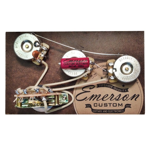 Emerson Custom 5-Way Strat Prewired Kit, 500k