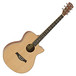 Deluxe Cutaway Folk Guitar by Gear4music, Ovangkol