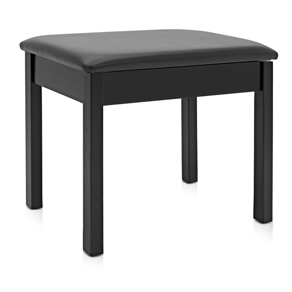 Piano Stool with Storage by Gear4music, Black