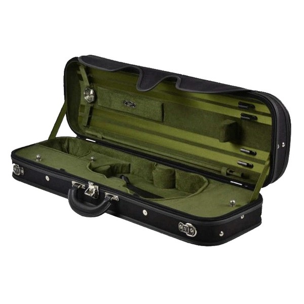 Negri Milano Violin Case in Black and Green