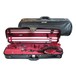 Negri Milano Leather Violin Case in Black and Burgundy