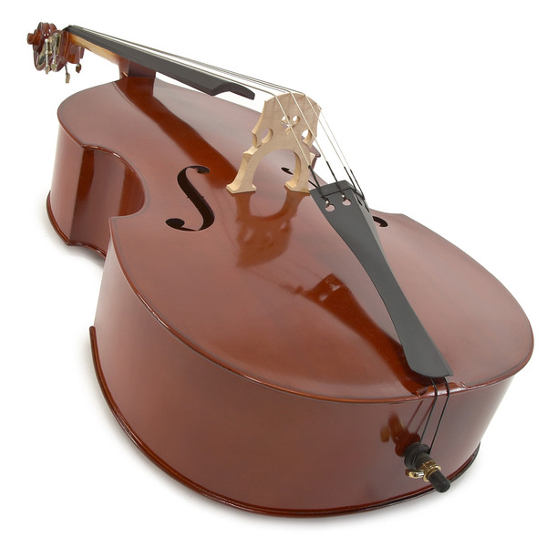 Deluxe 3/4 Solid Top Double Bass + Case by Gear4music