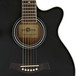 Single Cutaway Electro Acoustic Guitar by Gear4music, Black