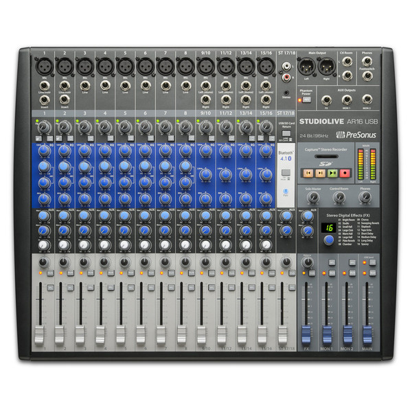 PreSonus StudioLive AR16 USB Mixer - Top View