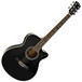 Single Cutaway Electro Acoustic Guitar by Gear4music, Black