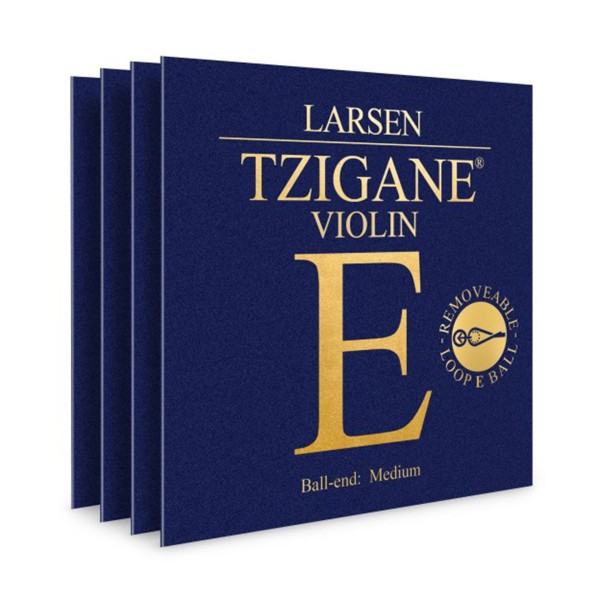Larsen Tzigane Violin String Set, Ball End E, Medium