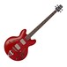 San Francisco Semi Acoustic Bass by Gear4music, Wine Red