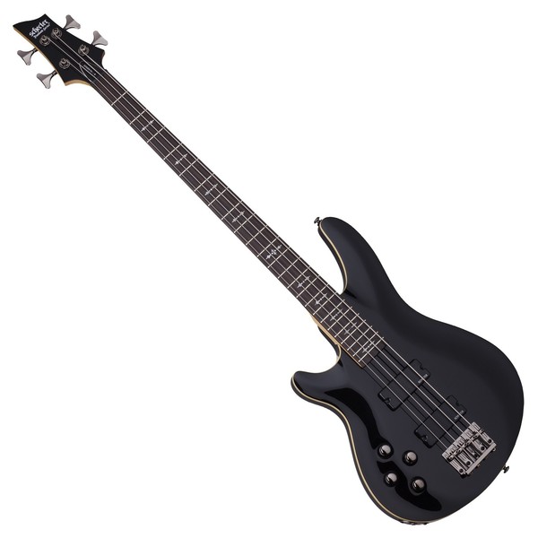 Schecter Omen-4 Left Handed Bass Guitar, Black