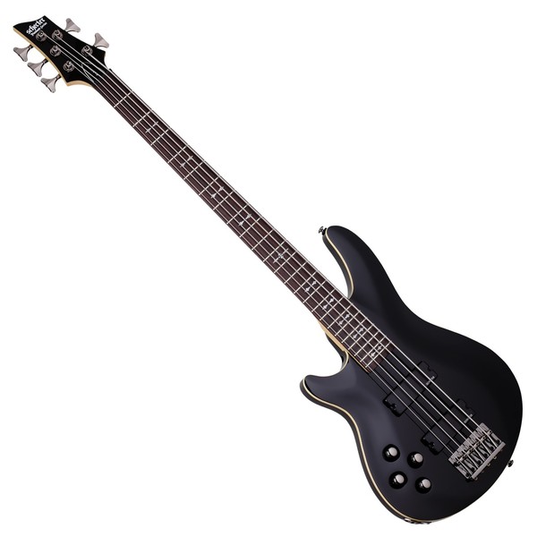 Schecter Omen-5 Left Handed Bass Guitar, Black