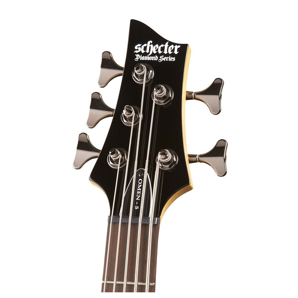 Schecter Omen-5 Left Handed Bass Guitar, Black at Gear4music