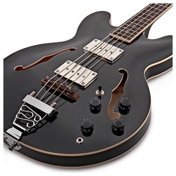 San Francisco Semi Acoustic Bass by Gear4music, Black