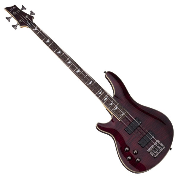 Schecter Omen Extreme-4 Left Handed Bass Guitar, Black Cherry