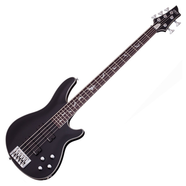 Schecter Damien Platinum-5 Bass Guitar, Satin Black