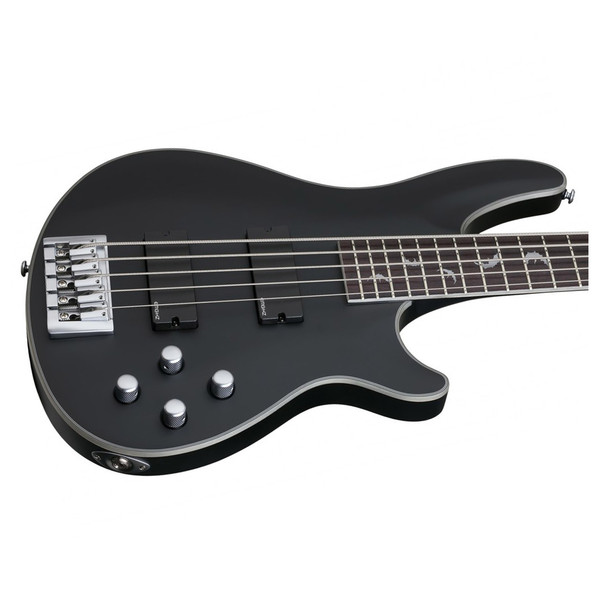 DISC Schecter Damien Platinum-5 Bass Guitar, Satin Black at Gear4music