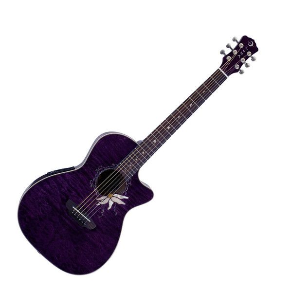 Luna Flora Passionflower Electro Acoustic Guitar