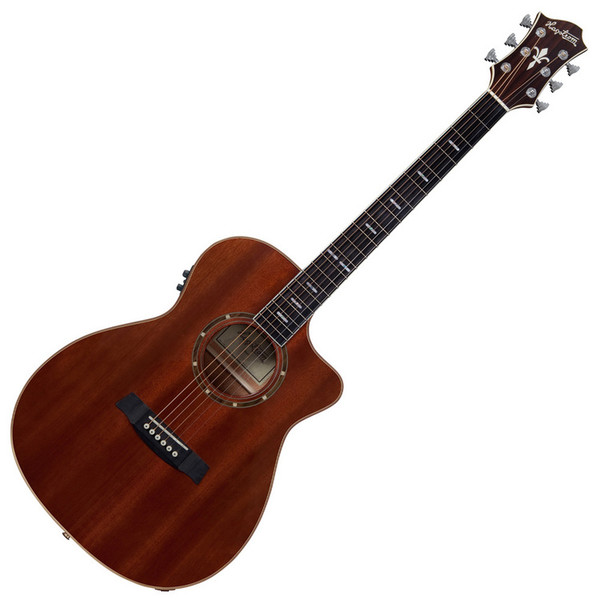 Hagstrom Mora Concert CE Cutaway Acoustic Guitar, Mahogany Gloss