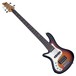 Schecter Stiletto Vintage-5 Left Handed Bass Guitar, 3-Tone Sunburst