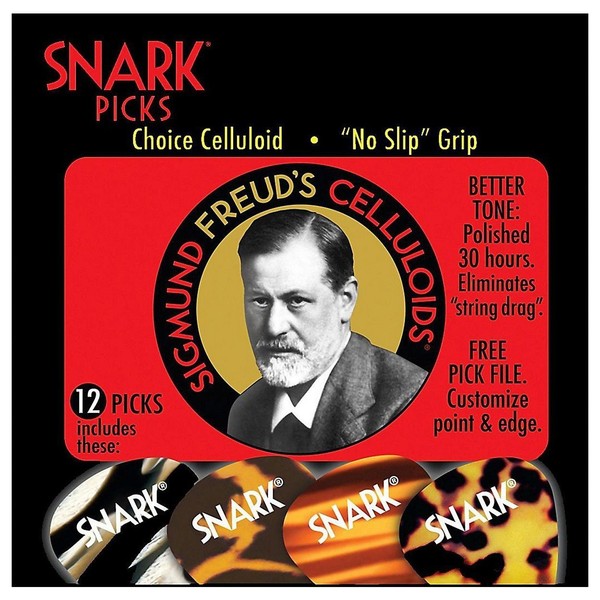 Snark Picks 0.7mm Sigmund Freud Celluloids, 12 Pack