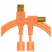 DJ Tech Tools Chroma gewinkelt USB-Kabel,    Orange