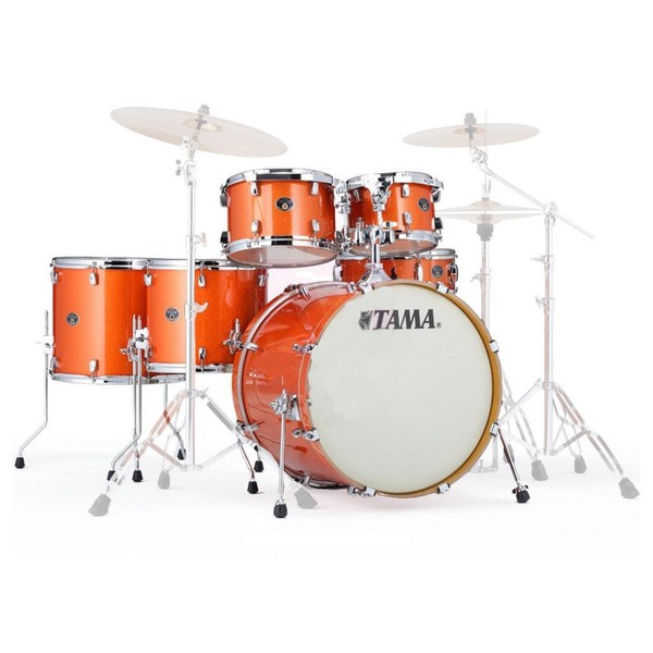 Tama Silverstar 22" 6 Piece Shell Pack, Bright Orange Sparkle