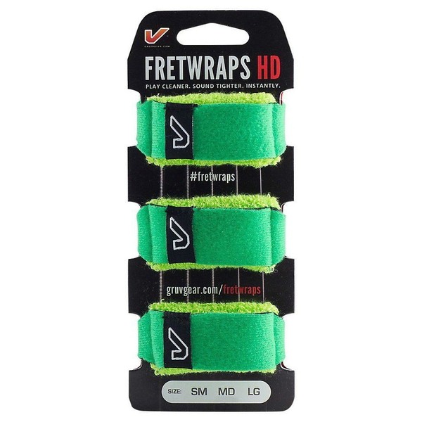 Gruv Gear FretWraps HD Leaf Green 3-Pack, Medium