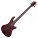 Schecter Stiletto Custom-5 Bass Guitar, Vampyre Red Satin