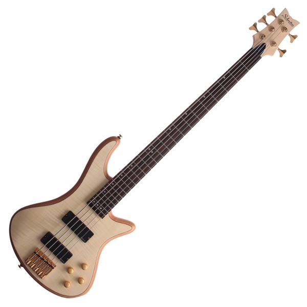 Schecter Stiletto Custom-5 Bass Guitar, Natural