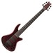 Schecter Stiletto Custom-6 Bass Guitar, Vampyre Red Satin
