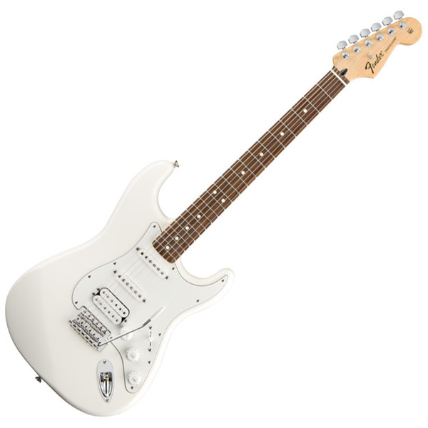 Fender Standard Stratocaster HSS Electric Guitar, RW, Arctic White