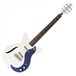 Danelectro DC59M Spruce Electric Guitar, White Pearl/Blue