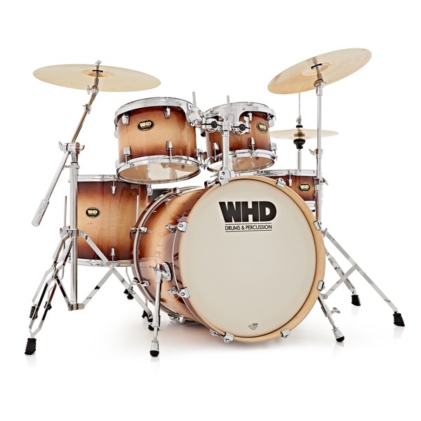 WHD Birch 5 Piece Fusion Complete Drum Kit, Tobacco Burst