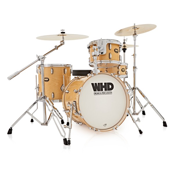 WHD Birch 4 Piece Jazz Complete Drum Kit, Natural