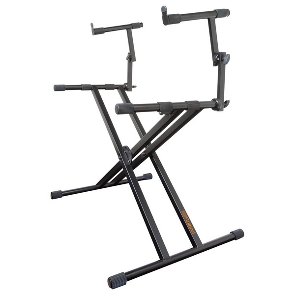 Roland KS-22X Double Braced Keyboard Stand, 2 Tier - Angled