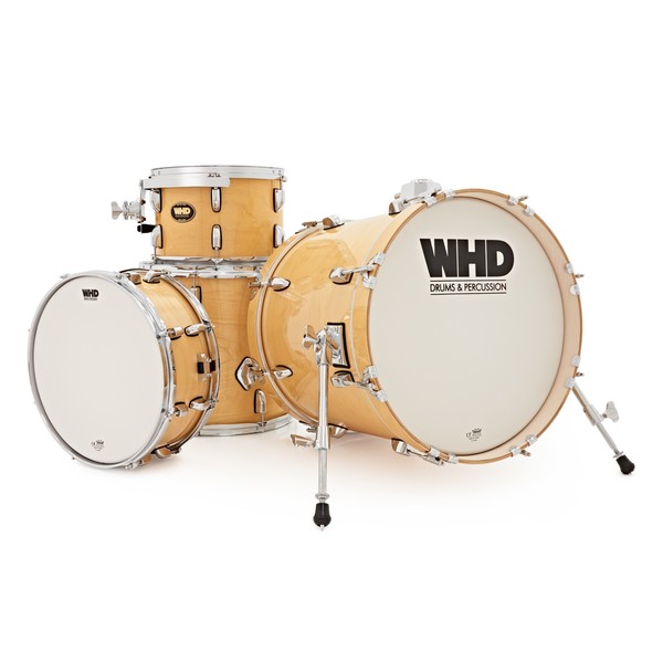 WHD Birch 4 Piece Jazz Complete Drum Kit, Natural