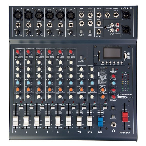 Studiomaster Club XS 10 Compact Analog Mixer with Bluetooth