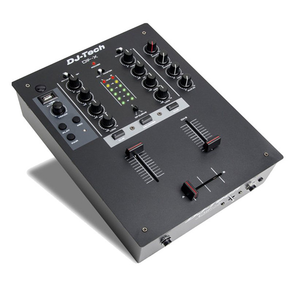 DJ Tech DIF-X 2-Channel DJ Scratch Mixer, Black