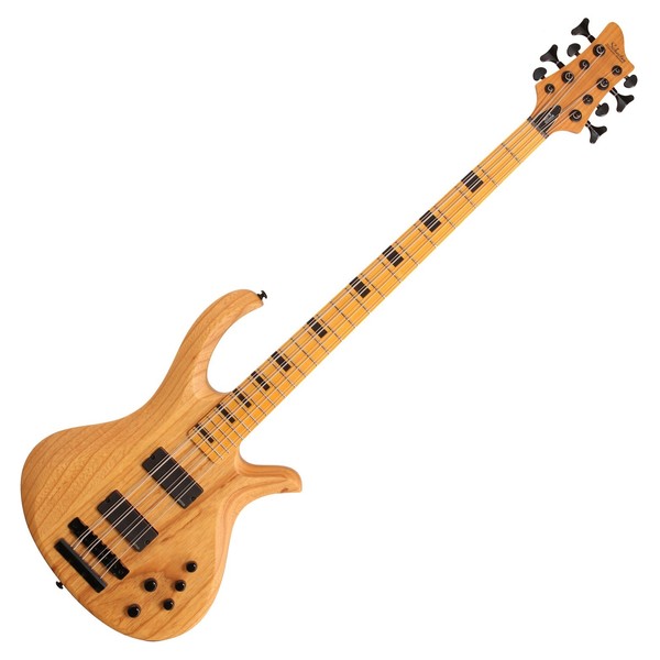 Schecter Riot Session-8 Electric Bass Guitar, Aged Natural Satin