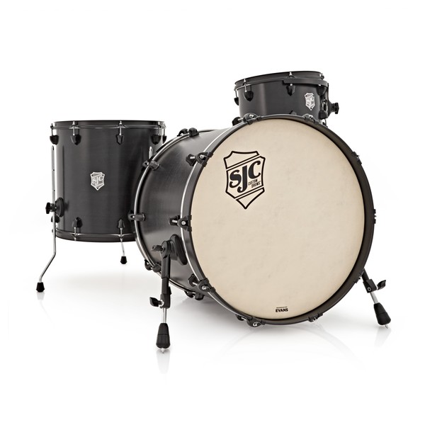 SJC Drums Tour Series 3 Piece Shell , Black HW