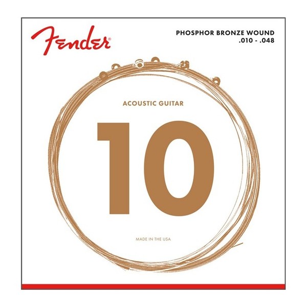 Fender 60XL Phosphor Bronze Acoustic Strings, 10-48