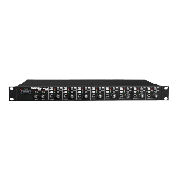 Tascam MH-8 8 Channel Headphone Mixer - Front View