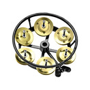 Meinl Percussion Hi-Hat Tambourine, Brass Jingles, THH1BBK
