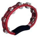 Meinl Percussion ABS Steel Jingle Hand Held Tambourine, TMT1R, Red