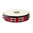 Meinl Percussion Touring-Tamburin mit zwei Reihen Stahlschellen, TAH2BKRTF