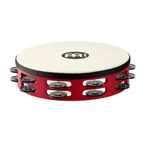 Meinl Percussion Touring-Tamburin mit zwei Reihen Stahlschellen, TAH2BKRTF