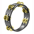 Meinl Percussion 2 Row Compact Tamburin, Messing-Schellen, CTA2BBK