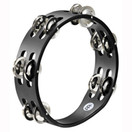 Meinl Percussion 2 Row Compact Tamburin, Stahl-Schellen, CTA2SBK