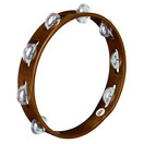 Meinl Percussion Tambourine, Aluminum Jingles African Brown