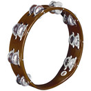 Meinl Percussion Tambourine, Aluminum Jingles African Brown TA2AAB